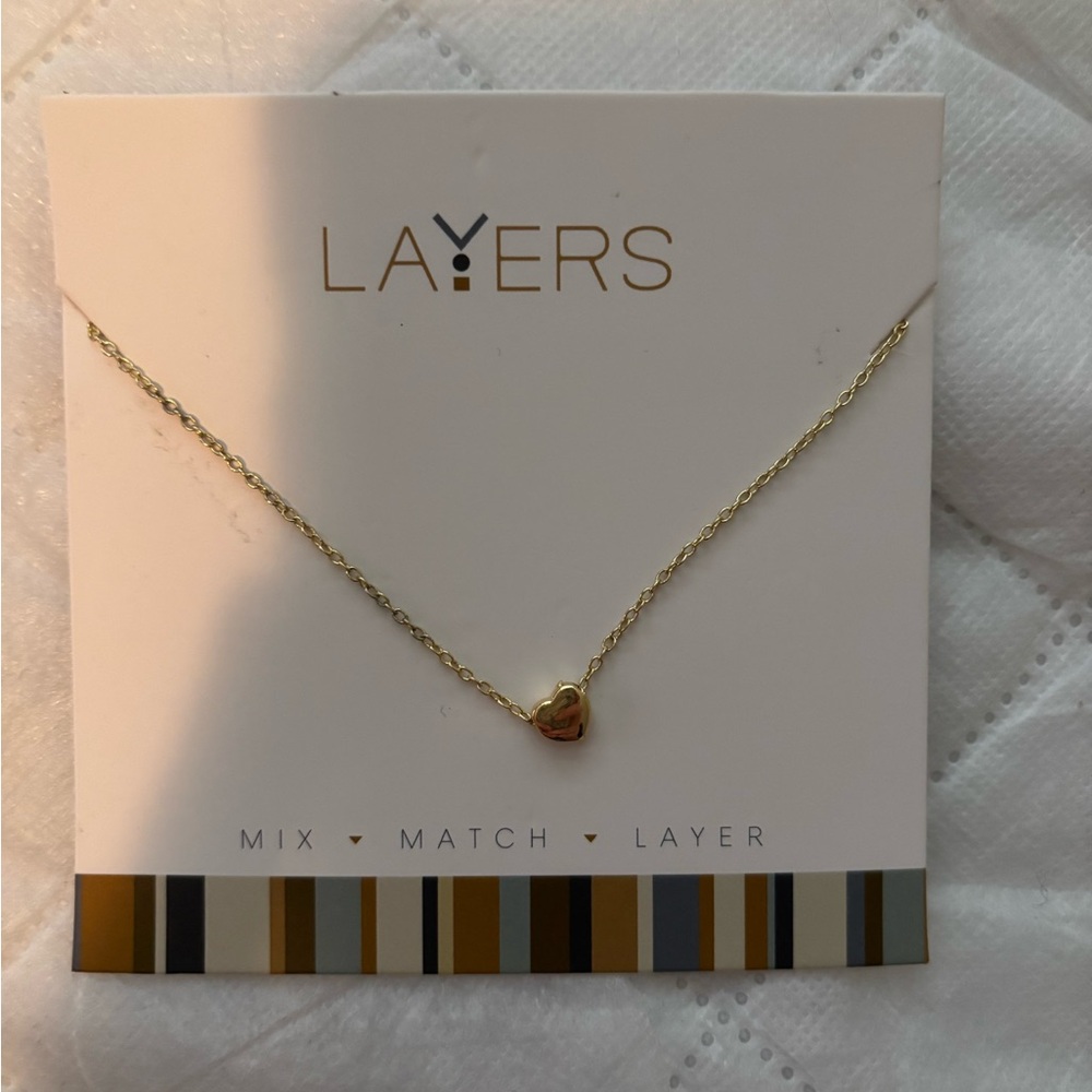 Gold Heart Necklace by Layers